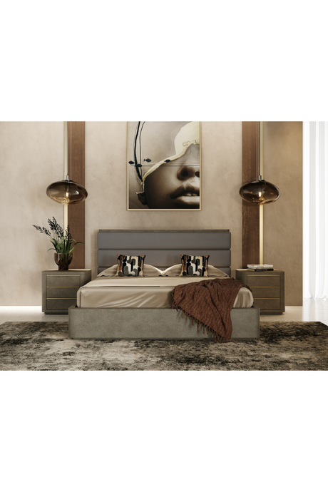   Leather and Shagreen Bed | Oroa.com