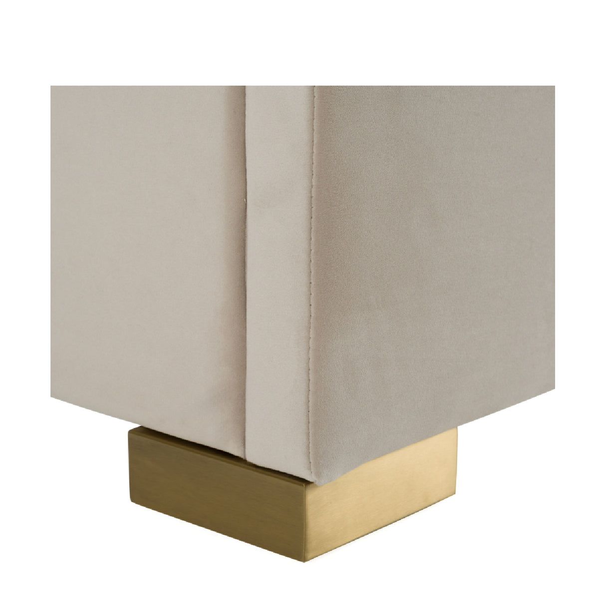   Beige Velvet Bed | Oroa.com