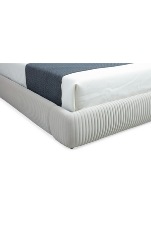   White Fluted Fabric Bed | Oroa.com