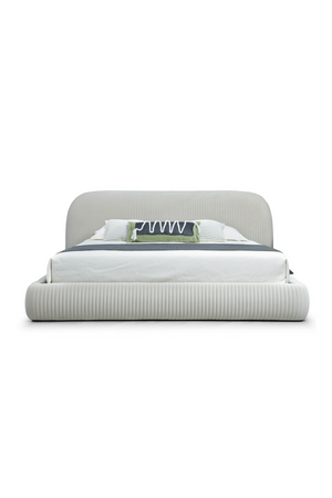  White Fluted Fabric Bed | Oroa.com