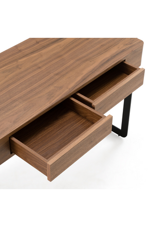   Walnut 2-Drawer Writing Desk | Oroa.com