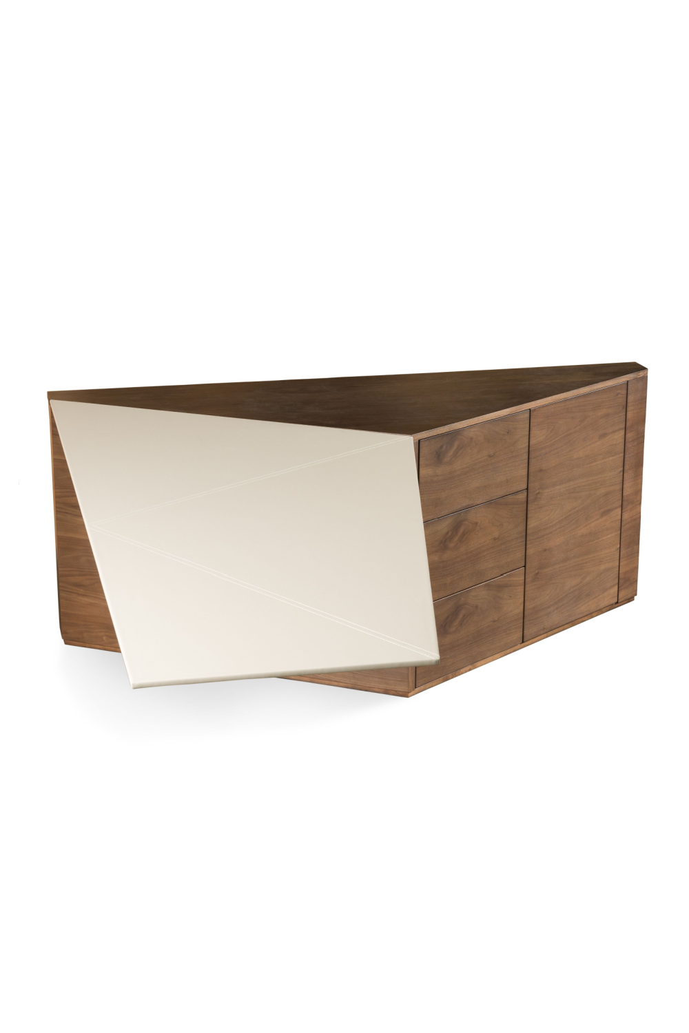   Beige Leather Desk | Oroa.com