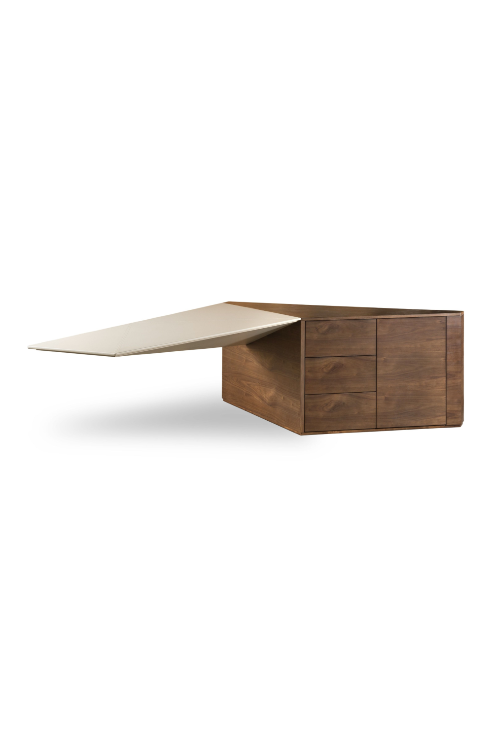   Beige Leather Desk | Oroa.com