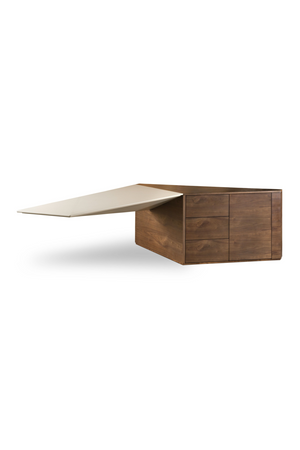   Beige Leather Desk | Oroa.com