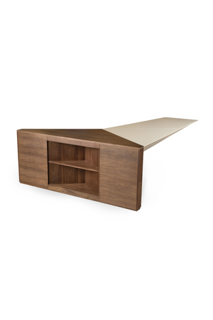   Beige Leather Desk | Oroa.com