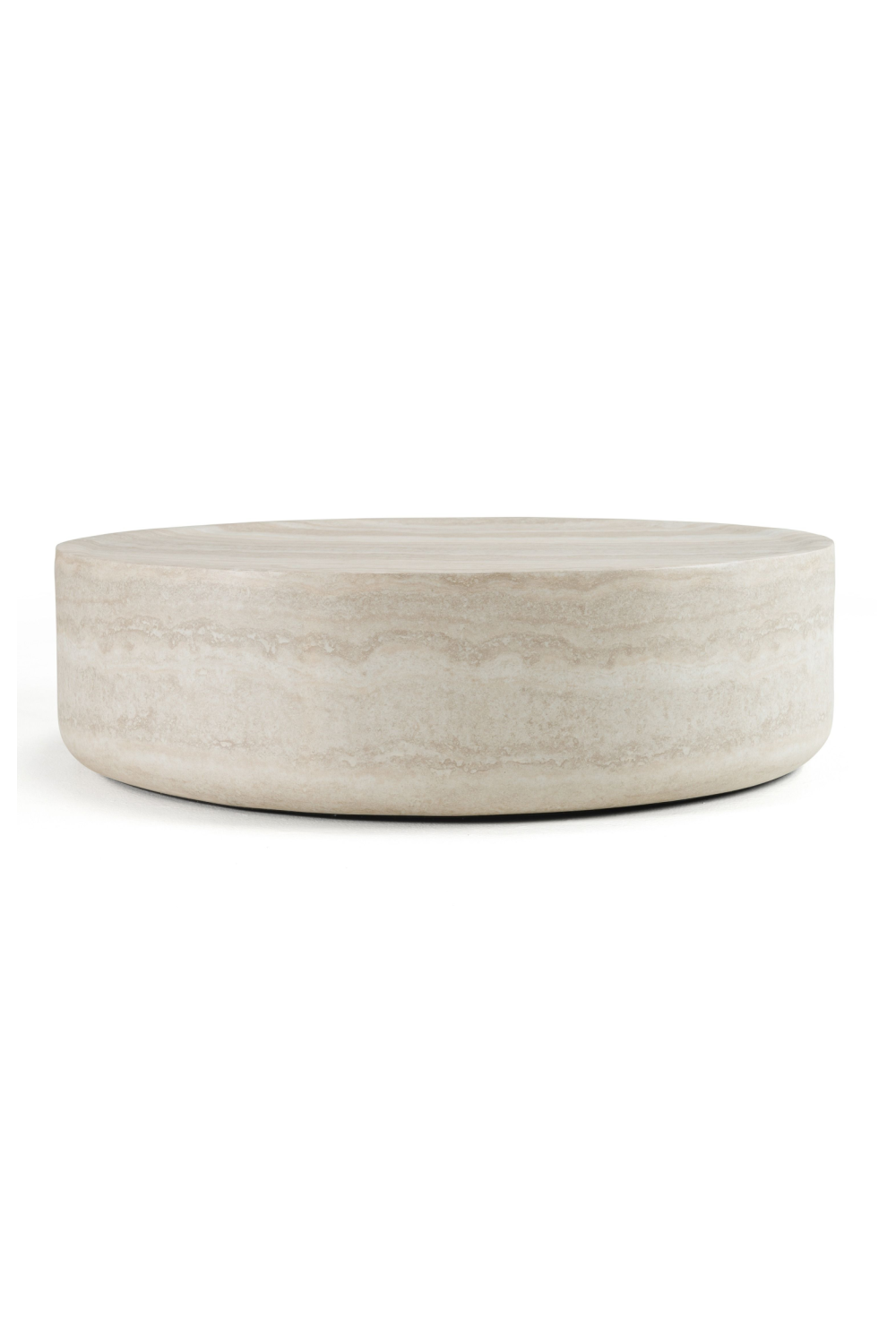   Round Travertine Coffee Table | Oroa.com