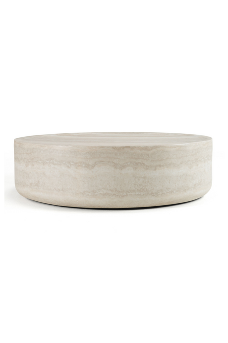   Round Travertine Coffee Table | Oroa.com