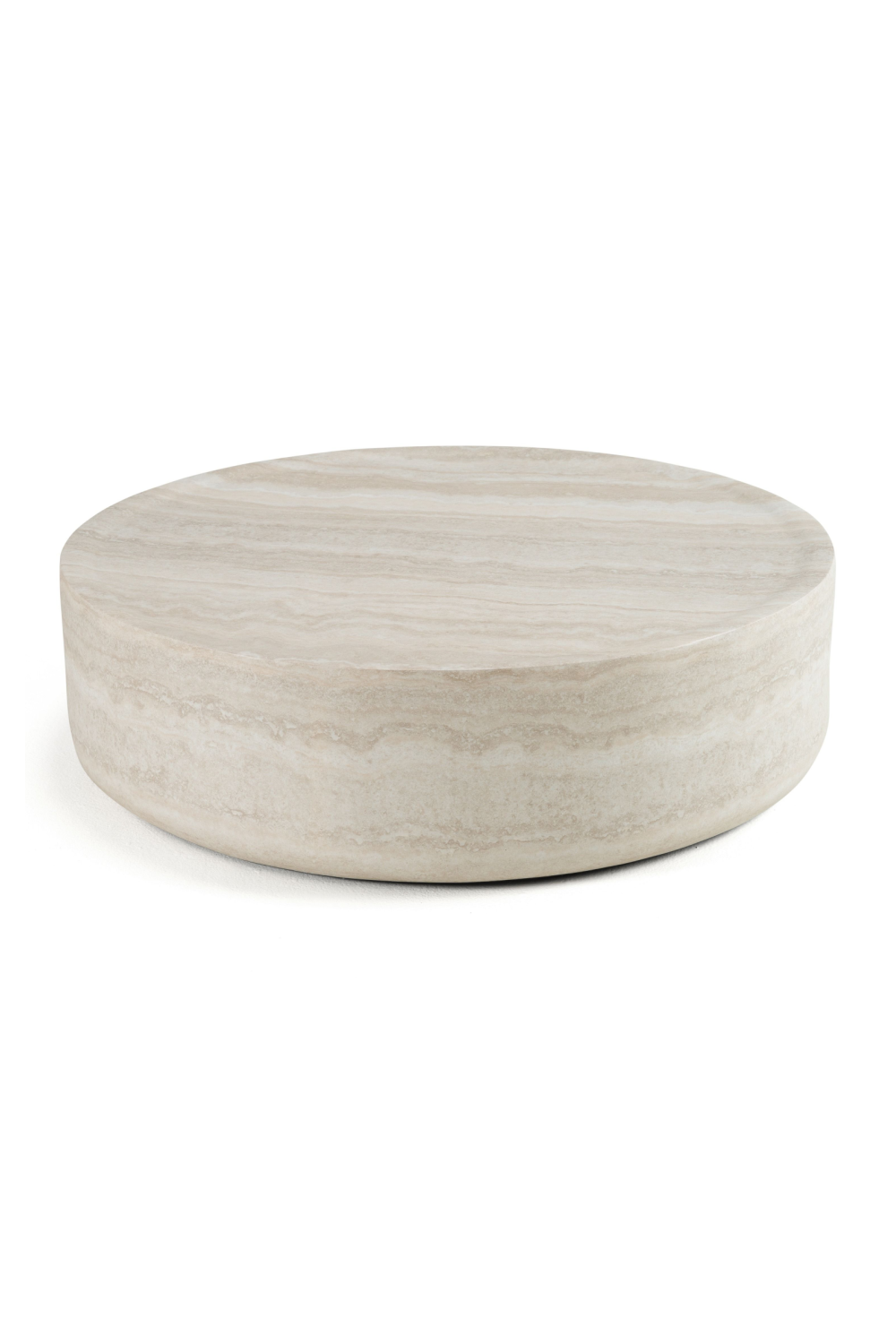   Round Travertine Coffee Table | Oroa.com