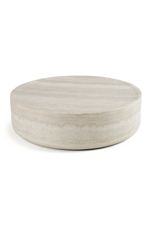   Round Travertine Coffee Table | Oroa.com