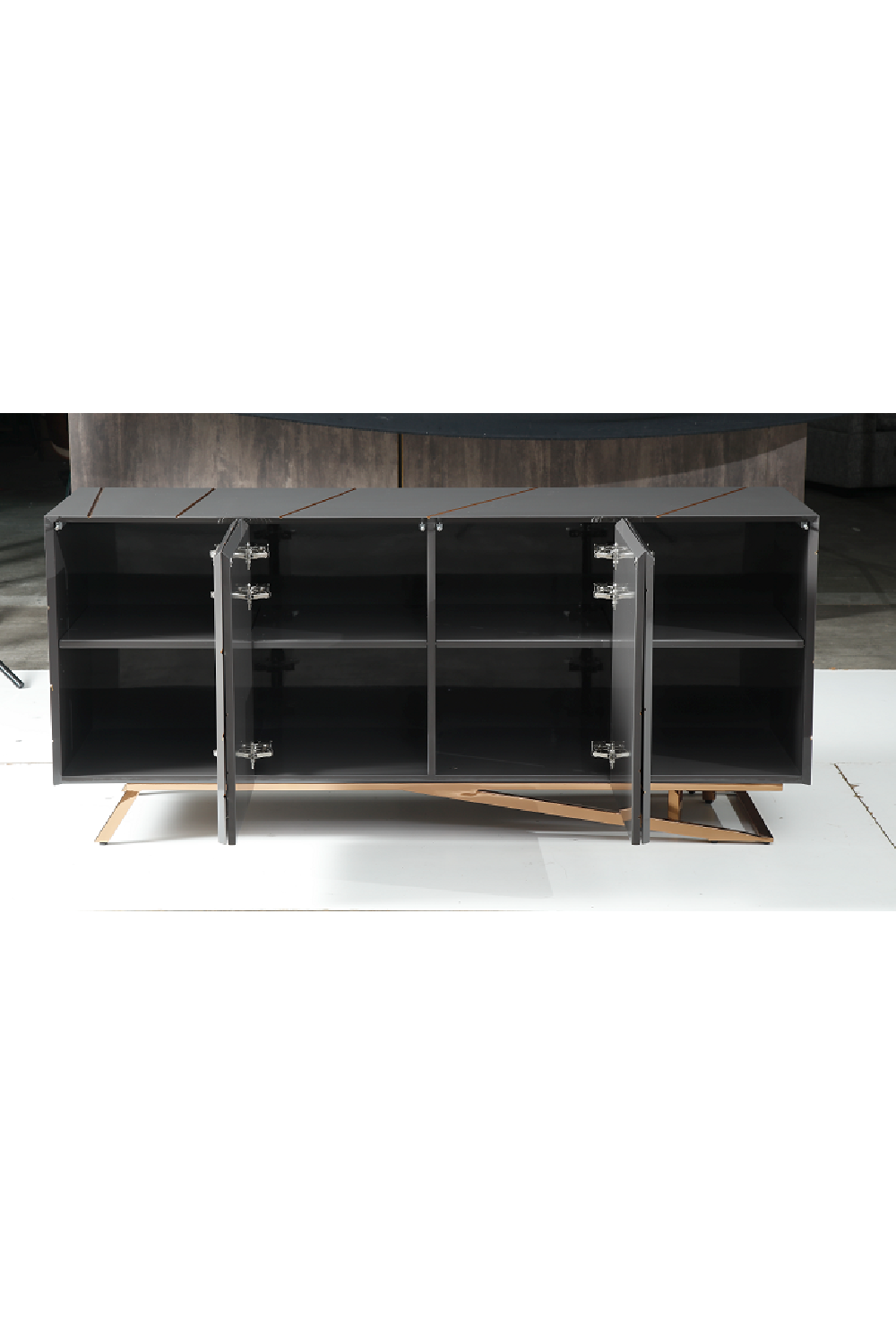   Rose Gold Inlaid 4-Door Sideboard | Oroa.com