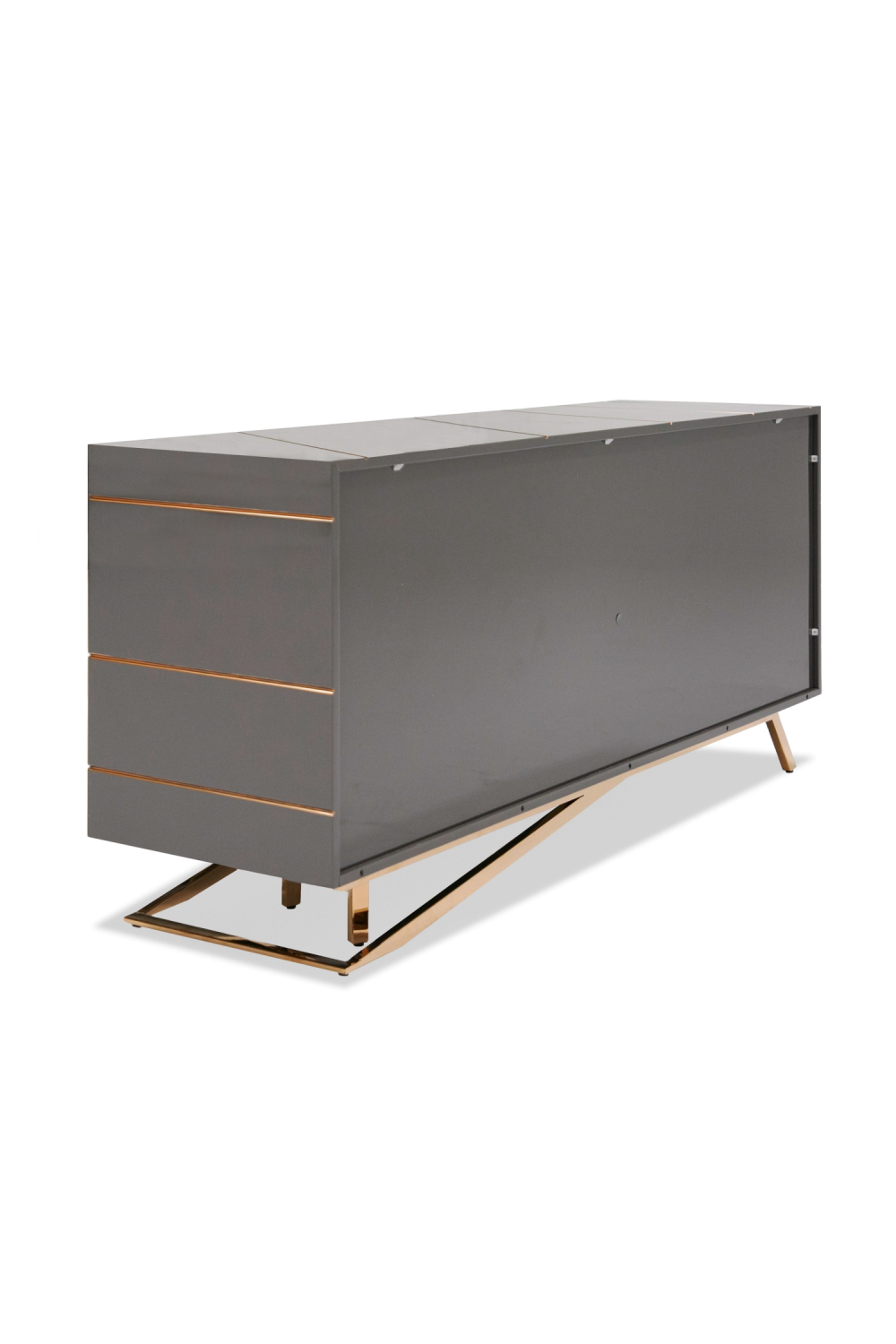   Rose Gold Inlaid 4-Door Sideboard | Oroa.com