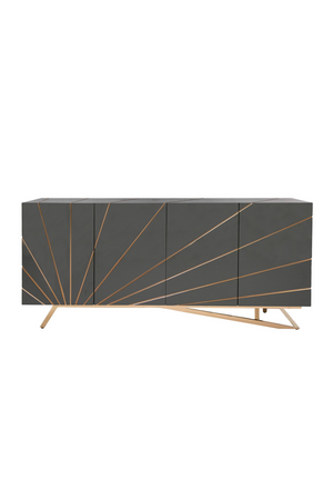   Rose Gold Inlaid 4-Door Sideboard | Oroa.com