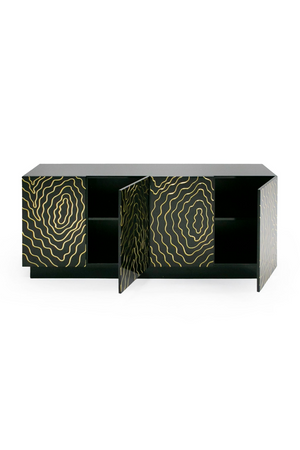   Gold Inlaid 4-Door Sideboard | Oroa.com