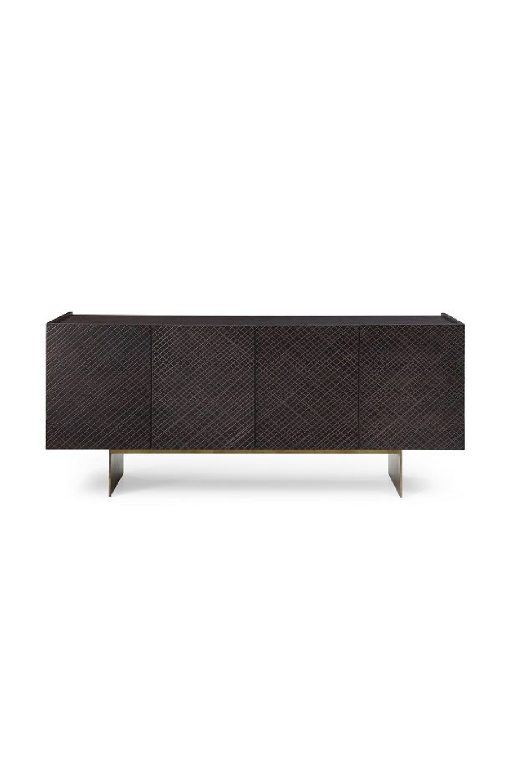   Brown Wood 4-Door Sideboard | Oroa.com