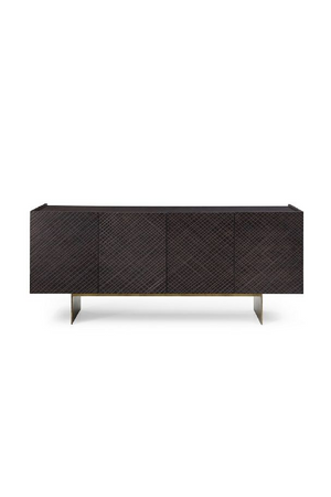   Brown Wood 4-Door Sideboard | Oroa.com