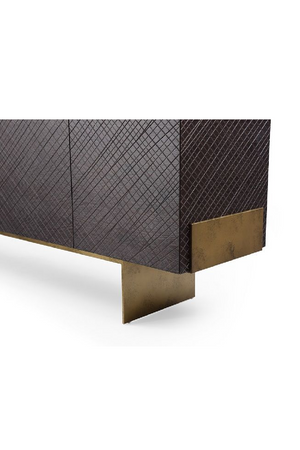   Brown Wood 4-Door Sideboard | Oroa.com