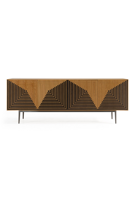   Geometric Patterned Oak Sideboard | Oroa.com