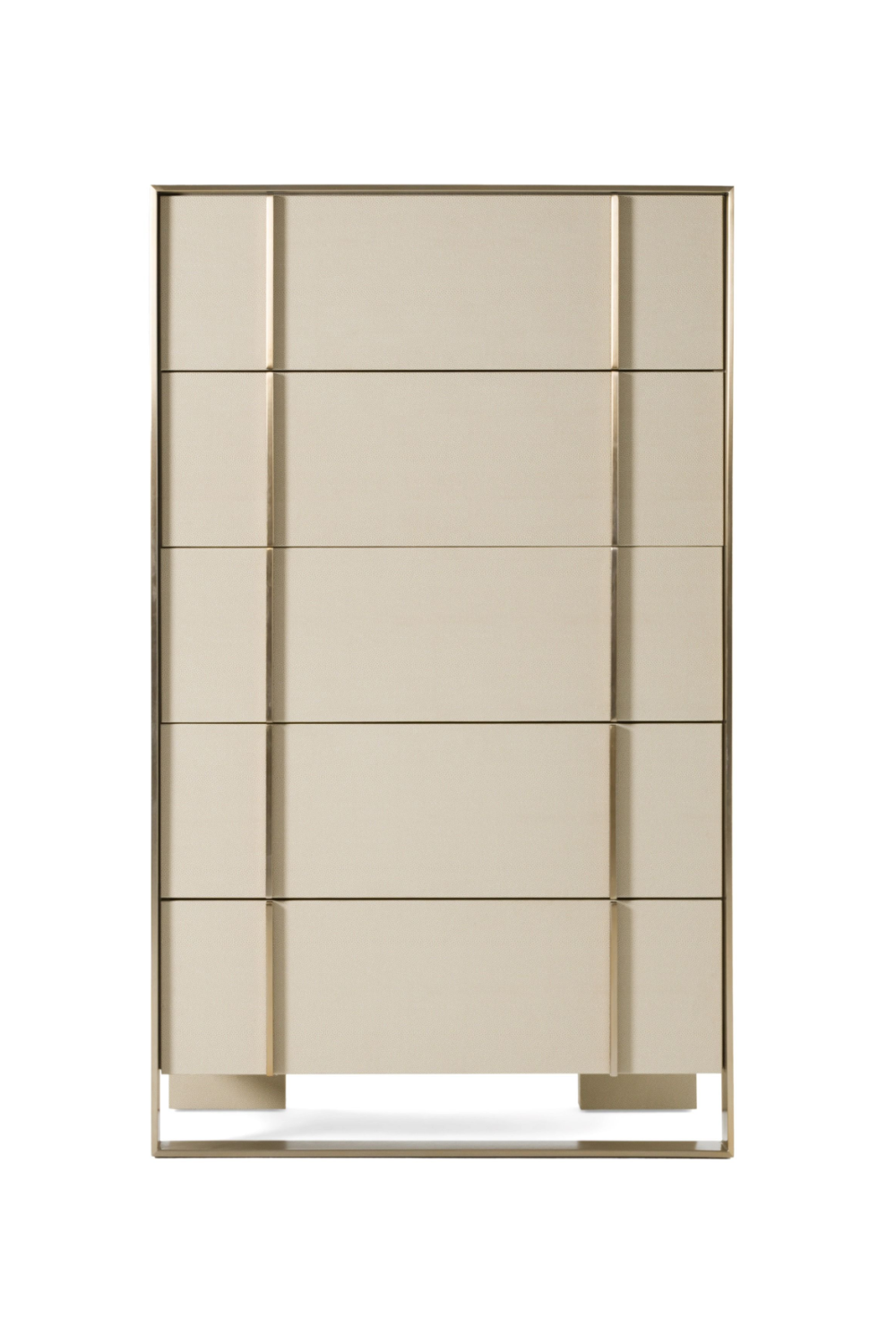   Beige Shagreen 5-Drawer Chest | Oroa.com