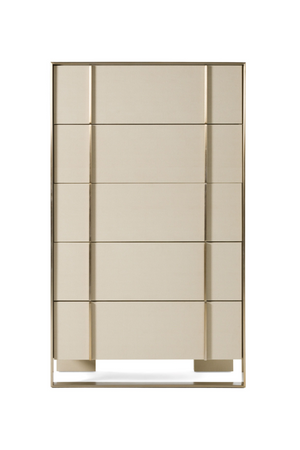   Beige Shagreen 5-Drawer Chest | Oroa.com