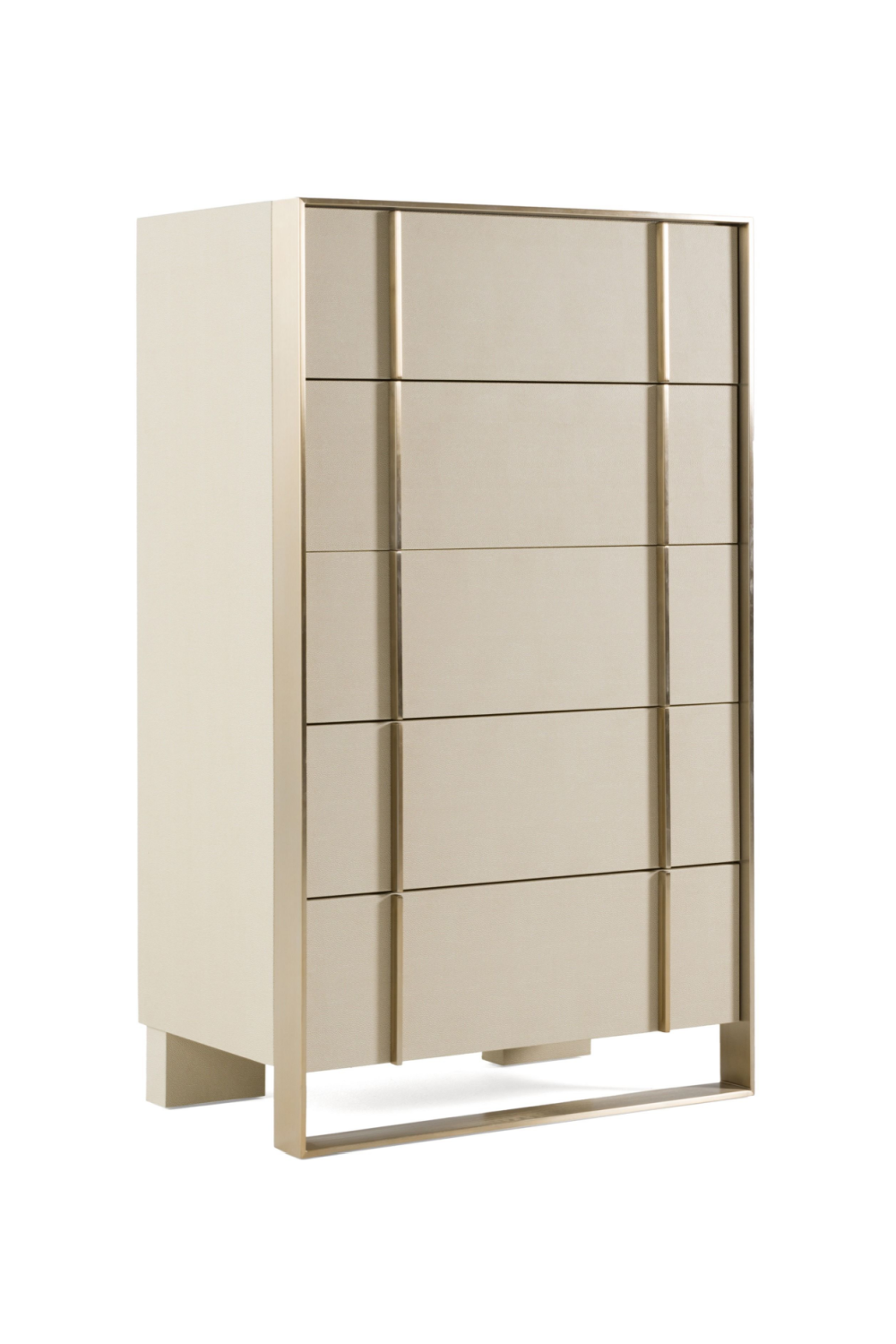   Beige Shagreen 5-Drawer Chest | Oroa.com