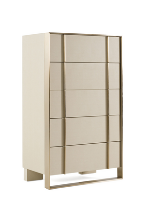   Beige Shagreen 5-Drawer Chest | Oroa.com