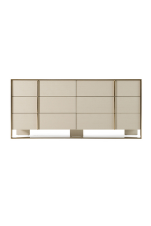   Beige Shagreen 6-Drawer Dresser | Oroa.com