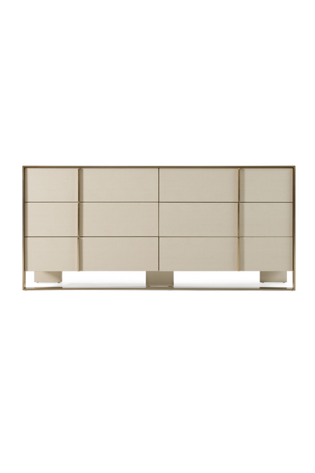   Beige Shagreen 6-Drawer Dresser | Oroa.com