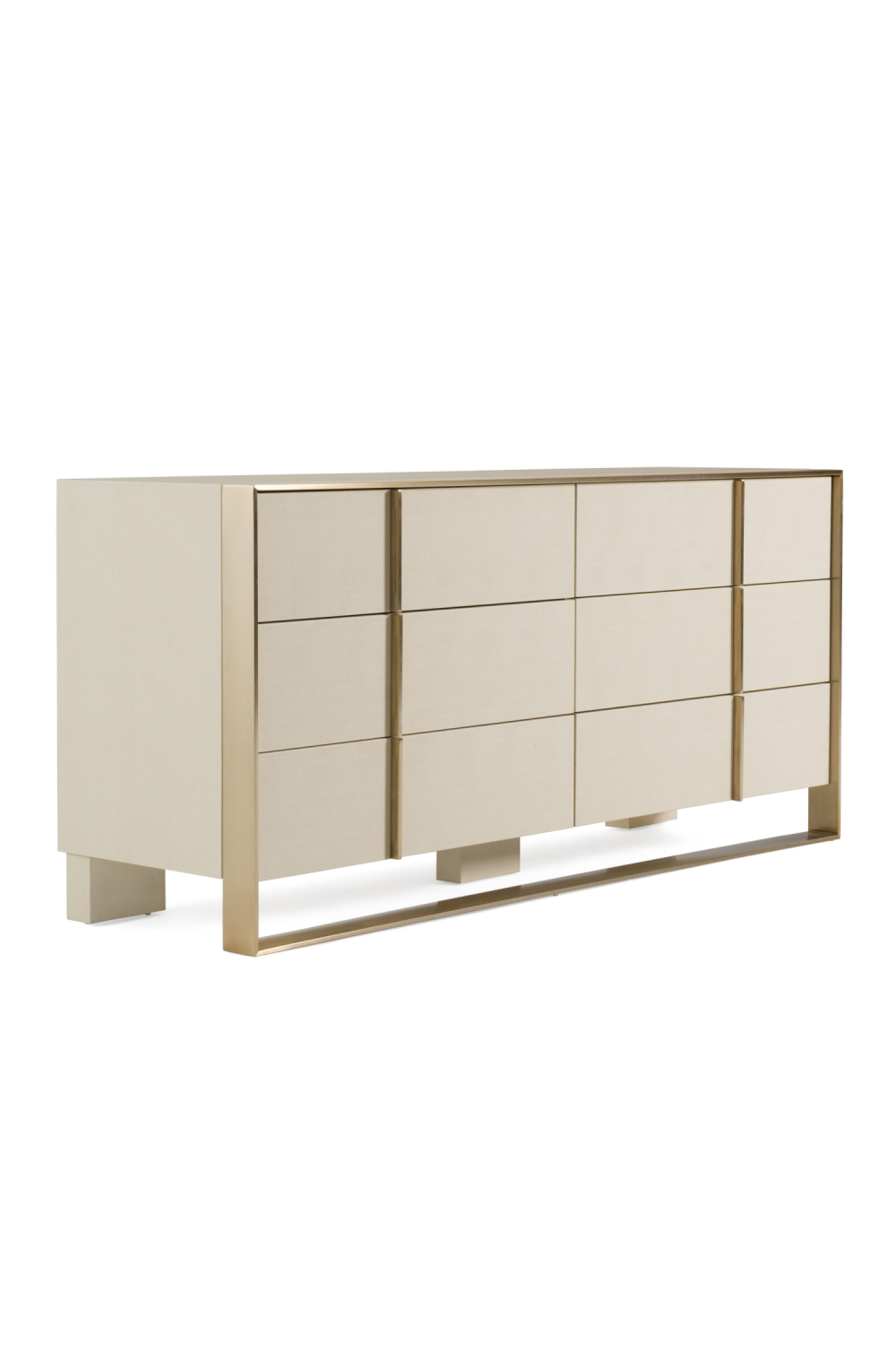  Beige Shagreen 6-Drawer Dresser | Oroa.com