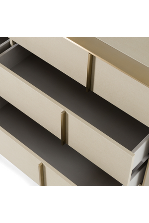   Beige Shagreen 6-Drawer Dresser | Oroa.com