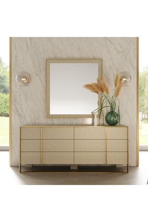   Beige Shagreen Mirror | Oroa.com