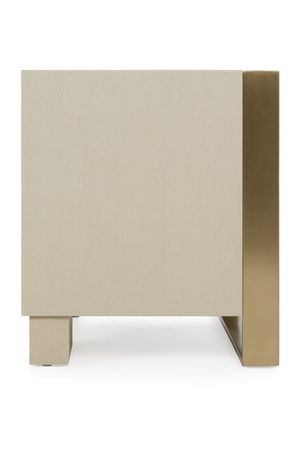   Beige Shagreen 2-Drawer Nightstand | Oroa.com