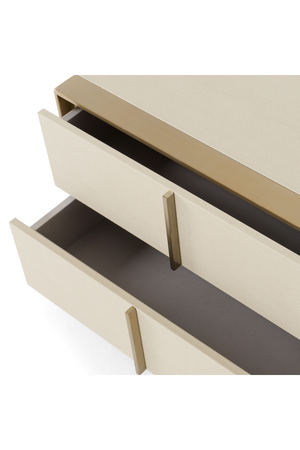   Beige Shagreen 2-Drawer Nightstand | Oroa.com