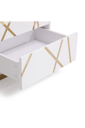   Gold Accent 2-Drawer Nightstand | Oroa.com