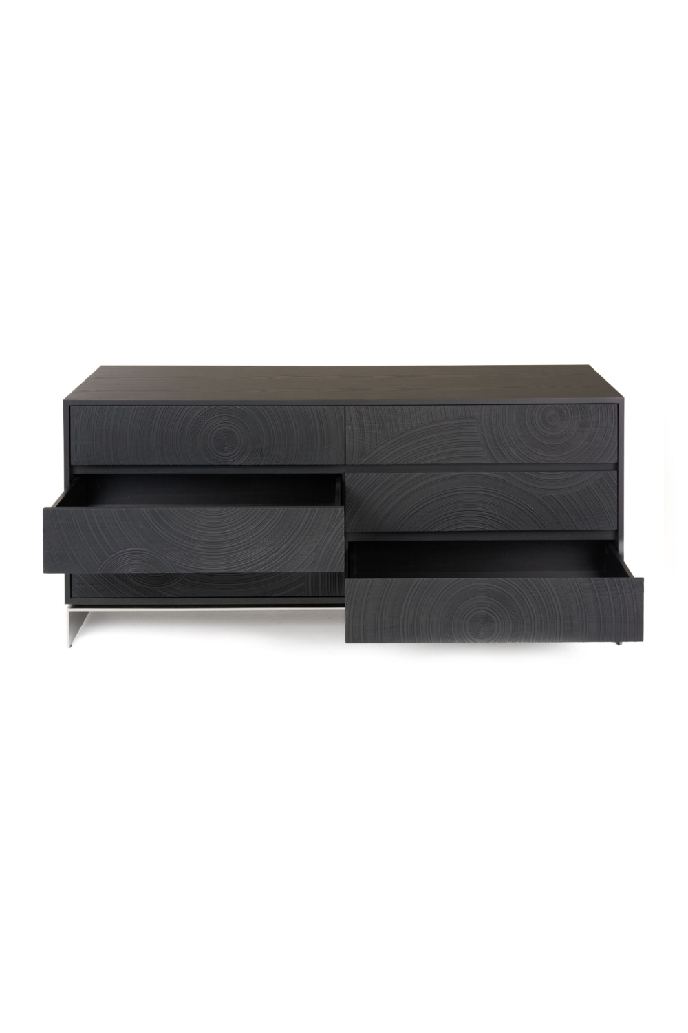   Matte Black Ash 6-Drawer Dresser | Oroa.com