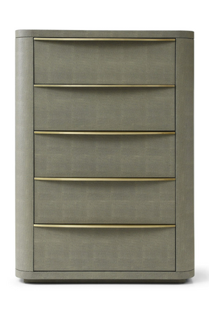   Beige Shagreen 5-Drawer Chest | Oroa.com