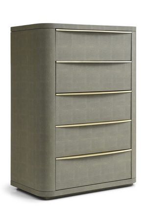   Beige Shagreen 5-Drawer Chest | Oroa.com