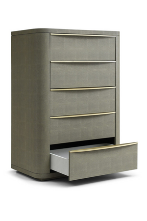   Beige Shagreen 5-Drawer Chest | Oroa.com