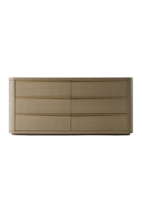   Beige Shagreen 6-Drawer Dresser | Oroa.com