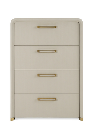   Beige Vegan Leather 4-Drawer Chest | Oroa.com