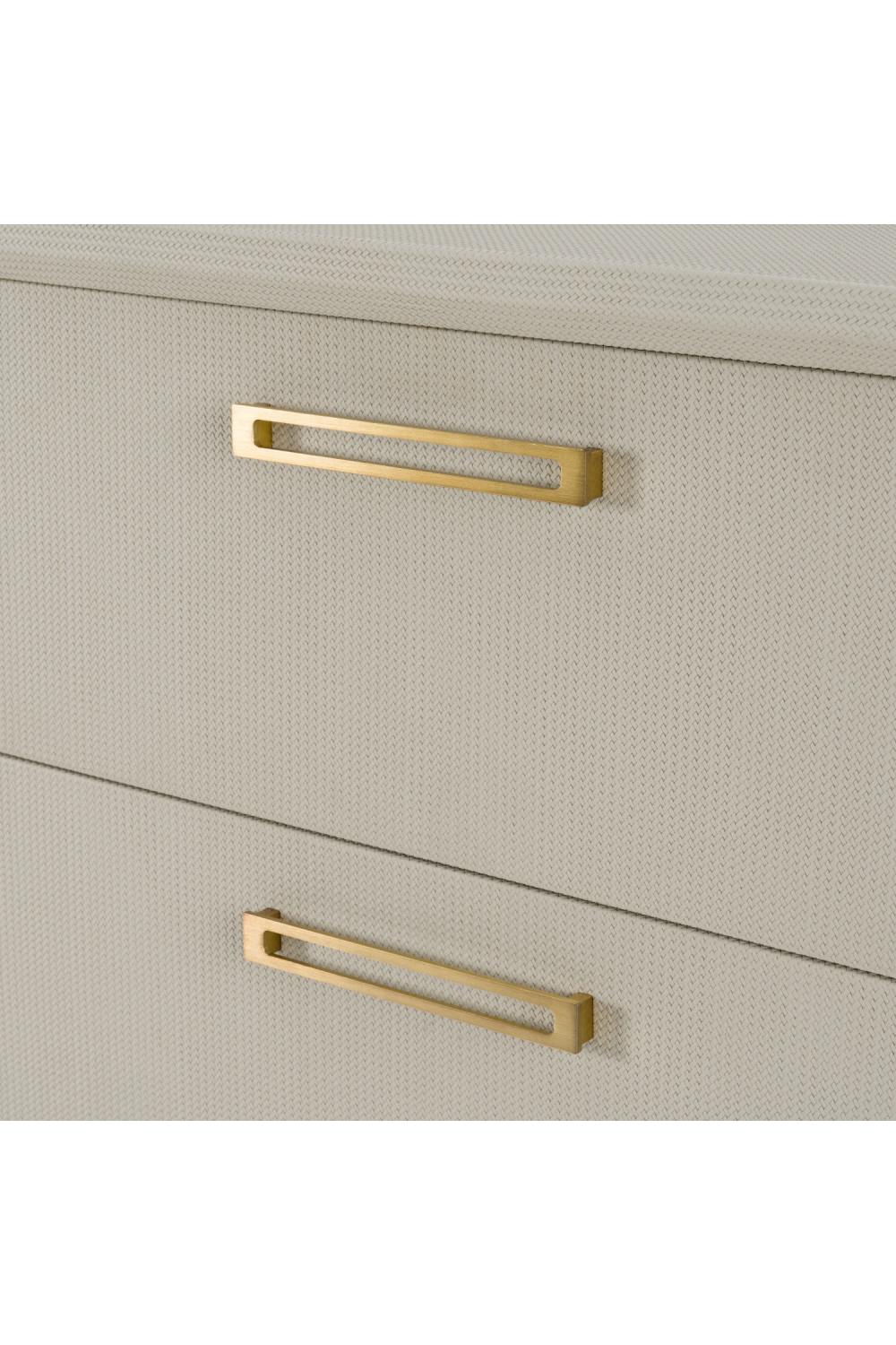   Beige Vegan Leather 4-Drawer Chest | Oroa.com