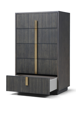   Distressed Black 5-Drawer Chest | Oroa.com