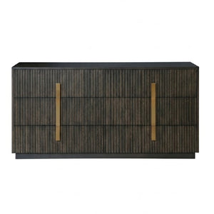   Distressed Black 6-Drawer Dresser | Oroa.com