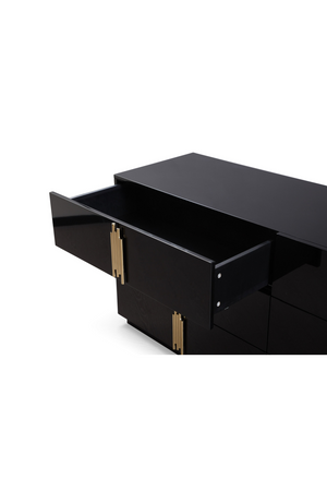   Mirrored Black 6-Drawer Dresser | Oroa.com