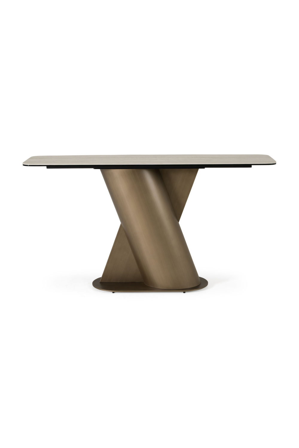   Travertine Bronze Console Table | Oroa.com