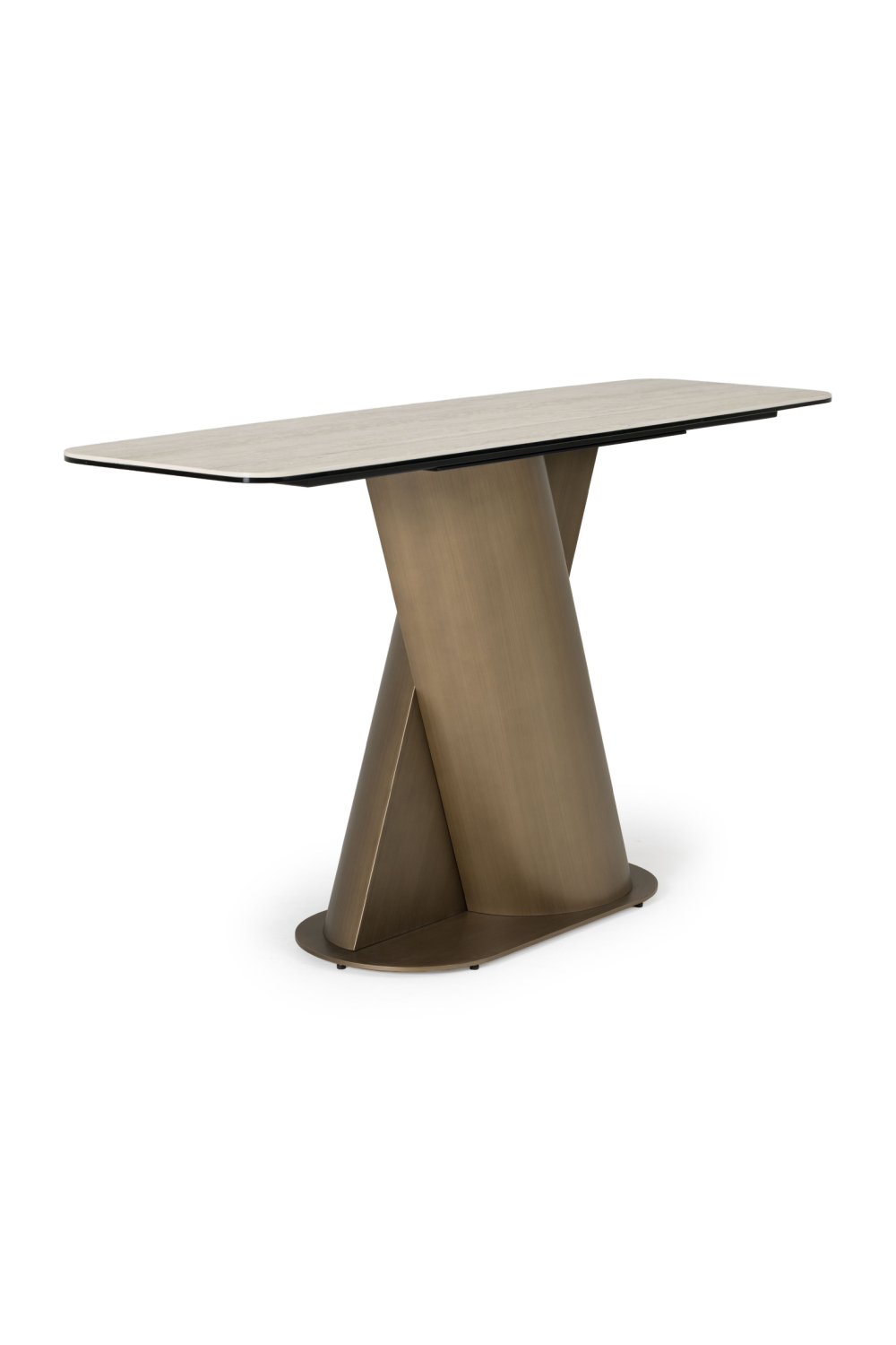   Travertine Bronze Console Table | Oroa.com