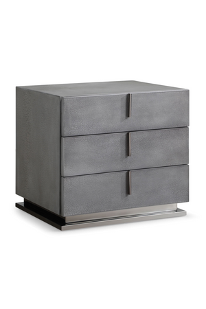   Gray Crackle 3-Drawer Nightstand | Oroa.com