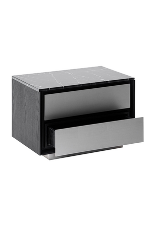   2-Drawer Aluminum Nightstand | Oroa.com