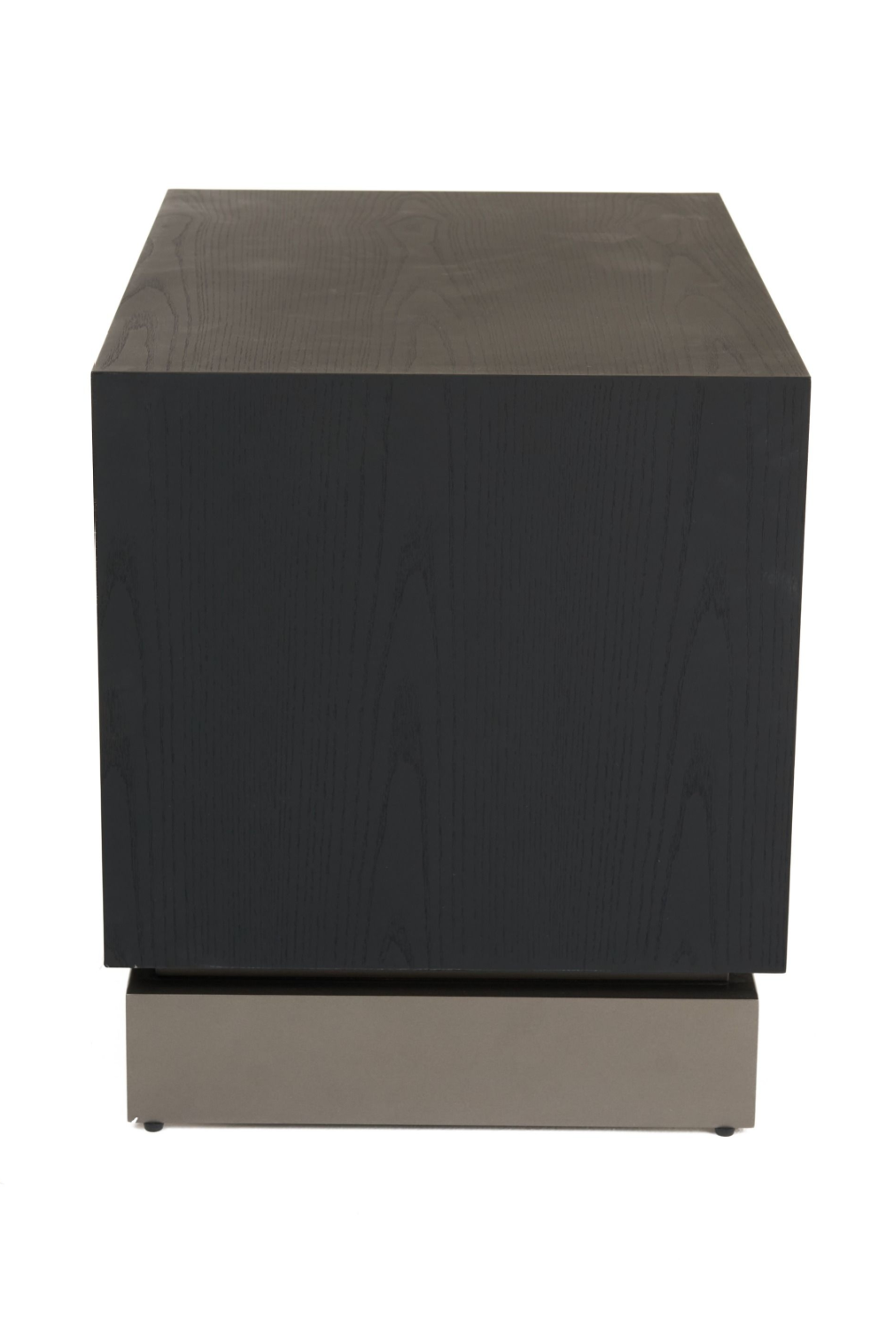   Matte Black Ash 2-Drawer Nightstand | Oroa.com