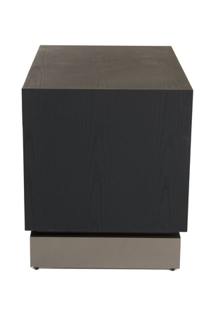   Matte Black Ash 2-Drawer Nightstand | Oroa.com