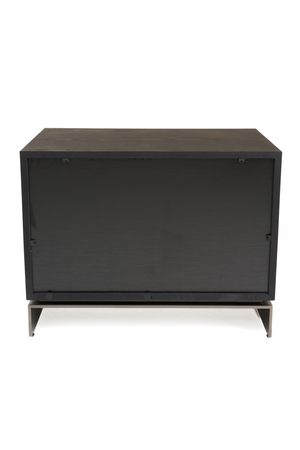   Matte Black Ash 2-Drawer Nightstand | Oroa.com
